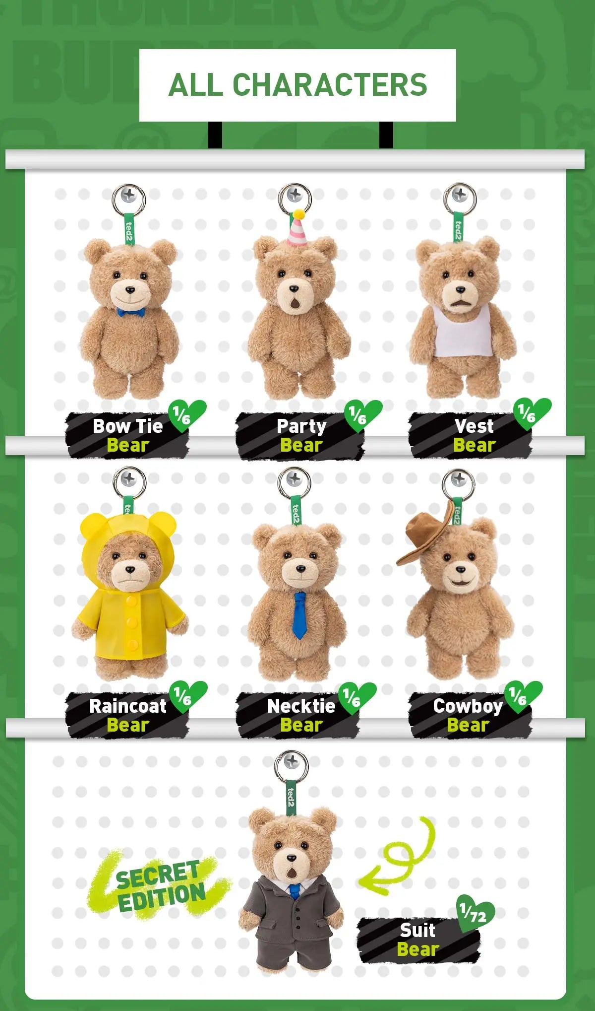 TED2 – Action Plush Pendant (Pop Mart Blind Box)